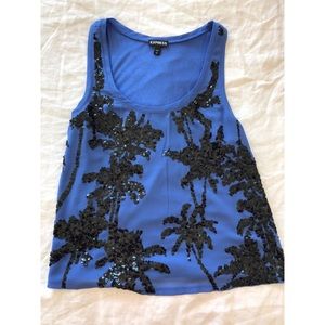 Express sequin tank top